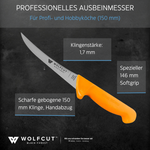 WOLFCUT Gold Serie - Ausbeinmesser 15 cm gebogene flex Klinge