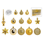 Weihnachtskugel-Set aus Kunststoff Gold 111 Tlg.